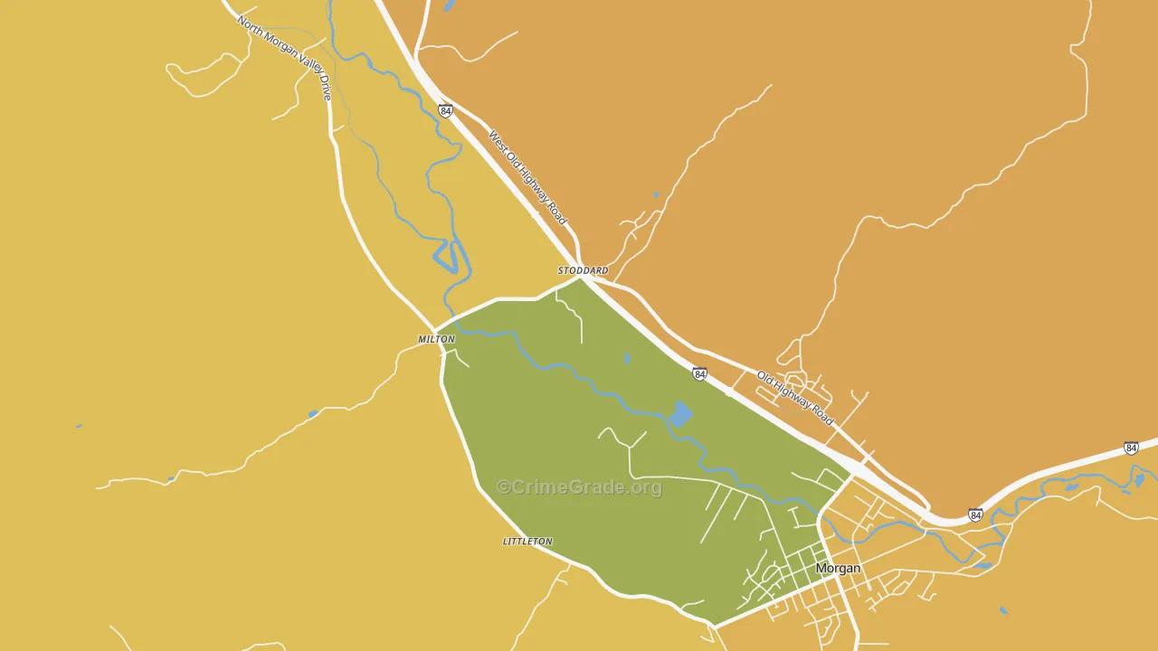Stoddard, UT Map of Theft Rates