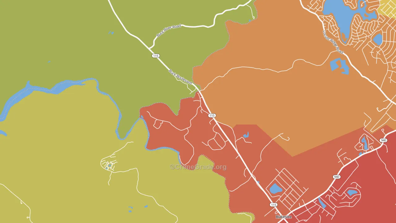 Stoddartsville, PA Map of Theft Rates