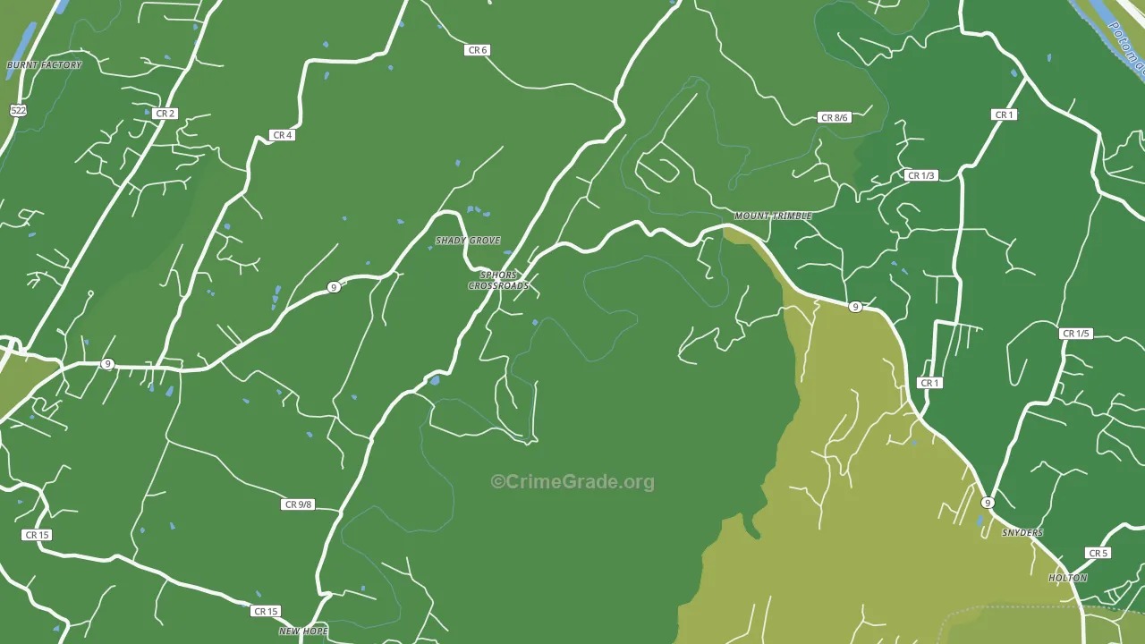 Stohrs Crossroads, WV Map of Theft Rates