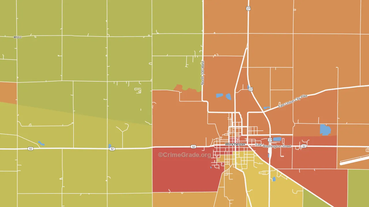 Stone, IN Map of Theft Rates