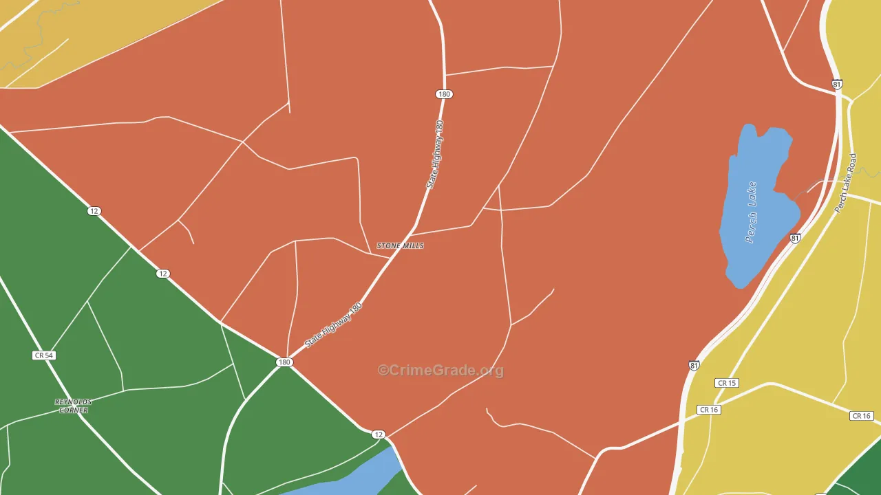 Stone Mills, NY Map of Theft Rates