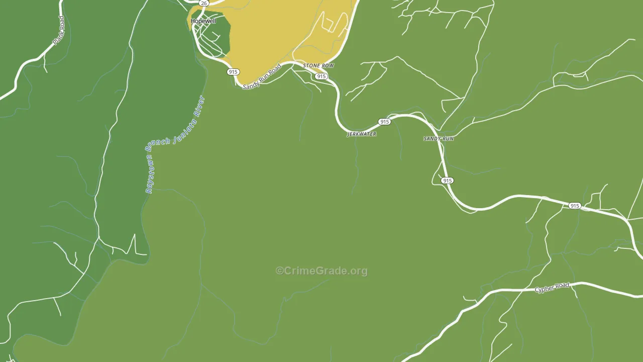 Stone Row, PA Map of Theft Rates