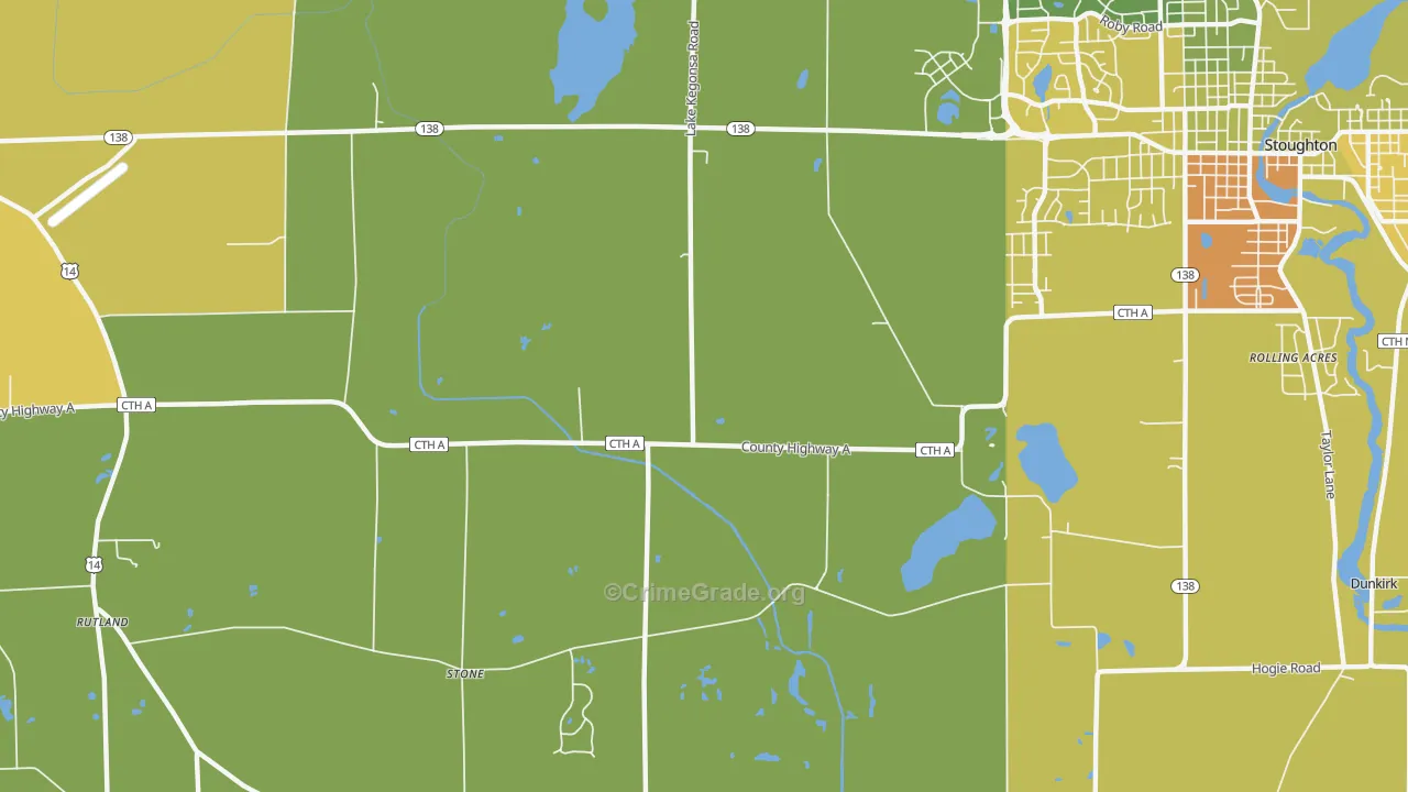 Stone, WI Map of Theft Rates