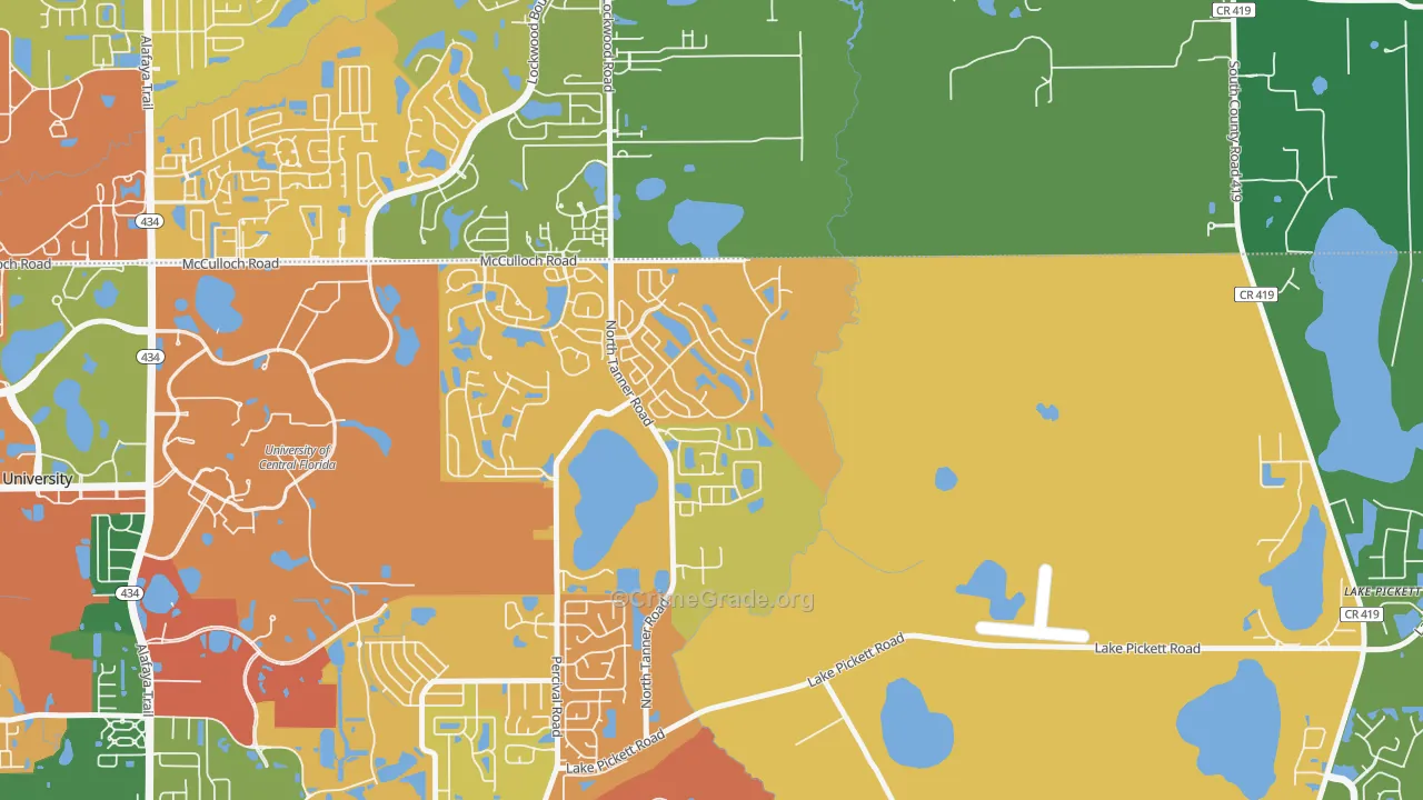 Stonemeade, Alafaya, FL Map of Theft Rates