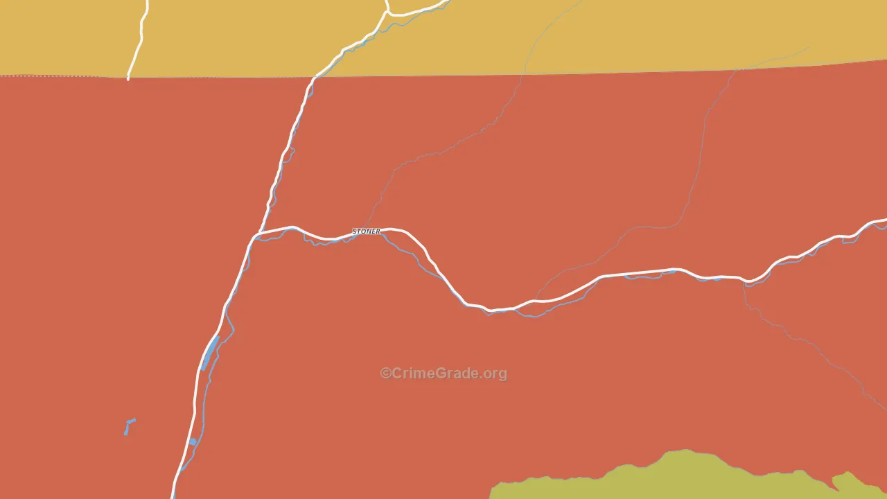 Stoner, CO Map of Theft Rates