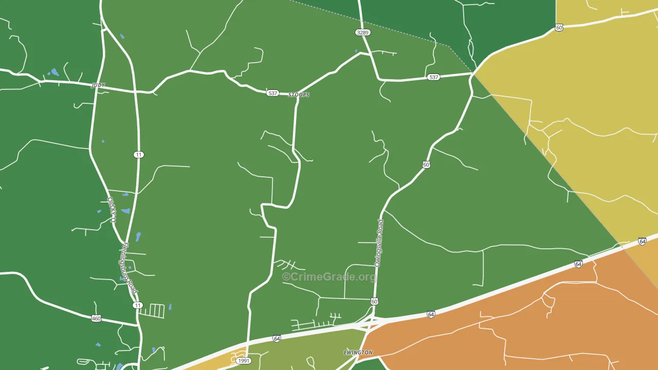 Stoops, KY Map of Theft Rates