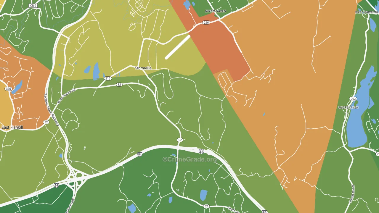 Stormville, NY Map of Theft Rates