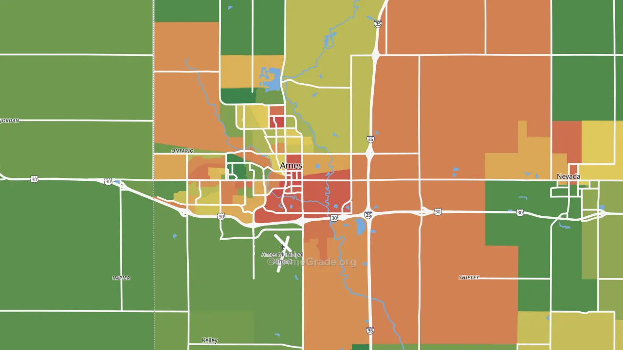 Story County, IA Map of Theft Rates