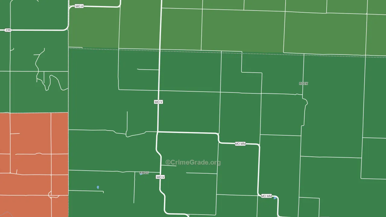 Stotesbury, MO Map of Theft Rates