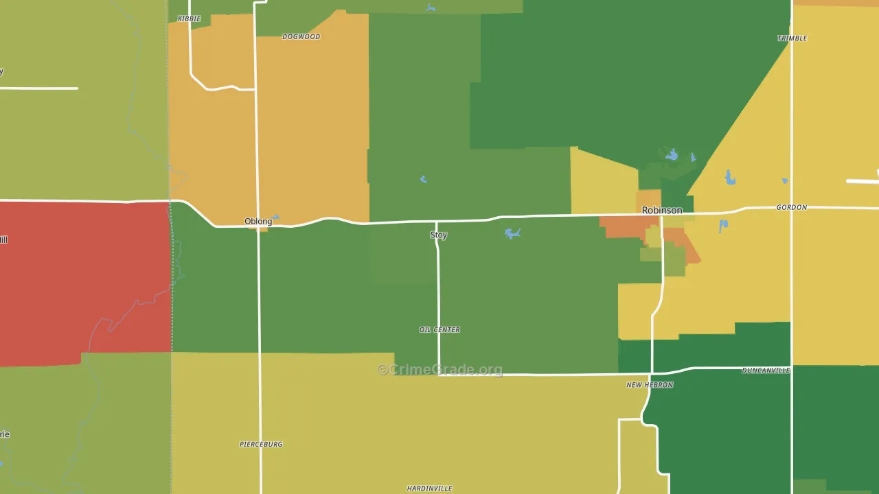Stoy, IL Map of Theft Rates