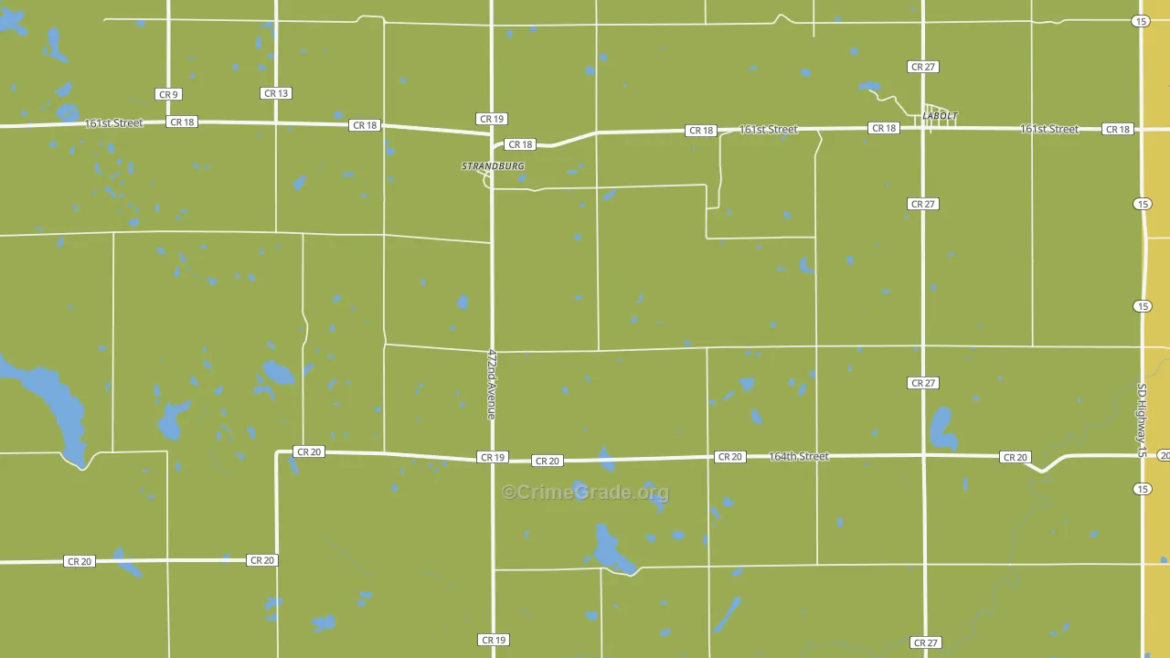 Strandburg, SD Map of Theft Rates