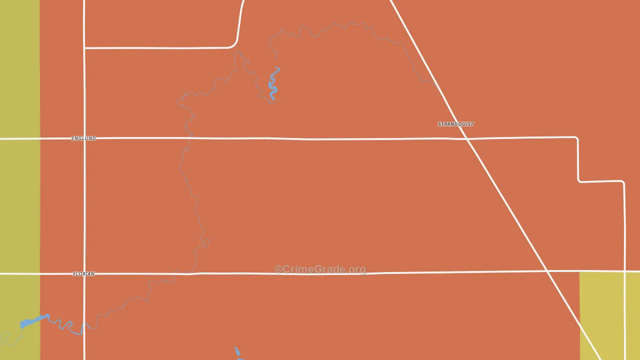 Strandquist, MN Map of Theft Rates