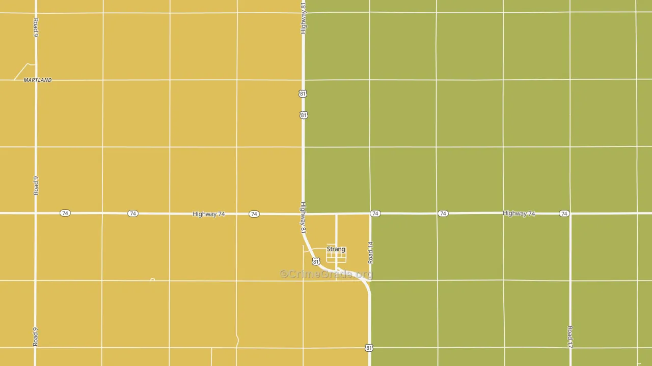 Strang, NE Map of Theft Rates