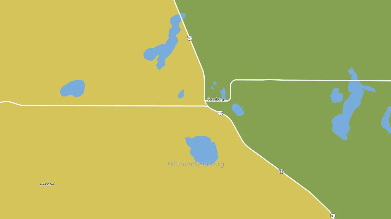 Strasburg, ND Map of Theft Rates
