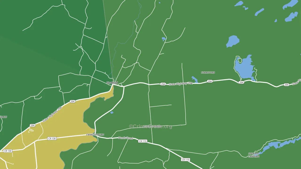 Stratford, NY Map of Theft Rates