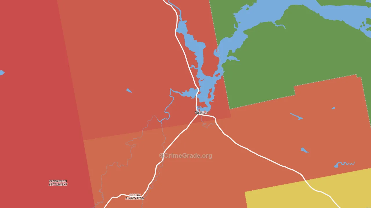 Stratton, ME Map of Theft Rates