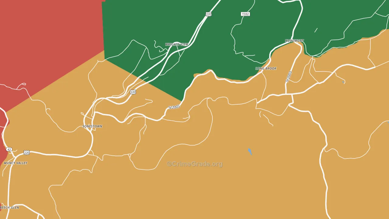 Strawbridge, PA Map of Theft Rates