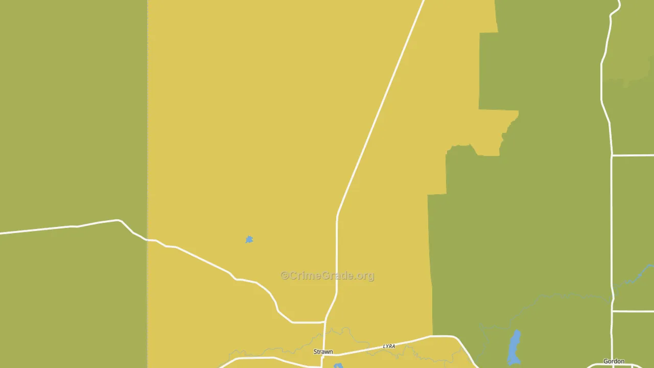 Strawn, TX Map of Theft Rates
