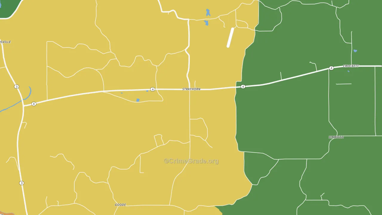 Strayhorn, MS Map of Theft Rates