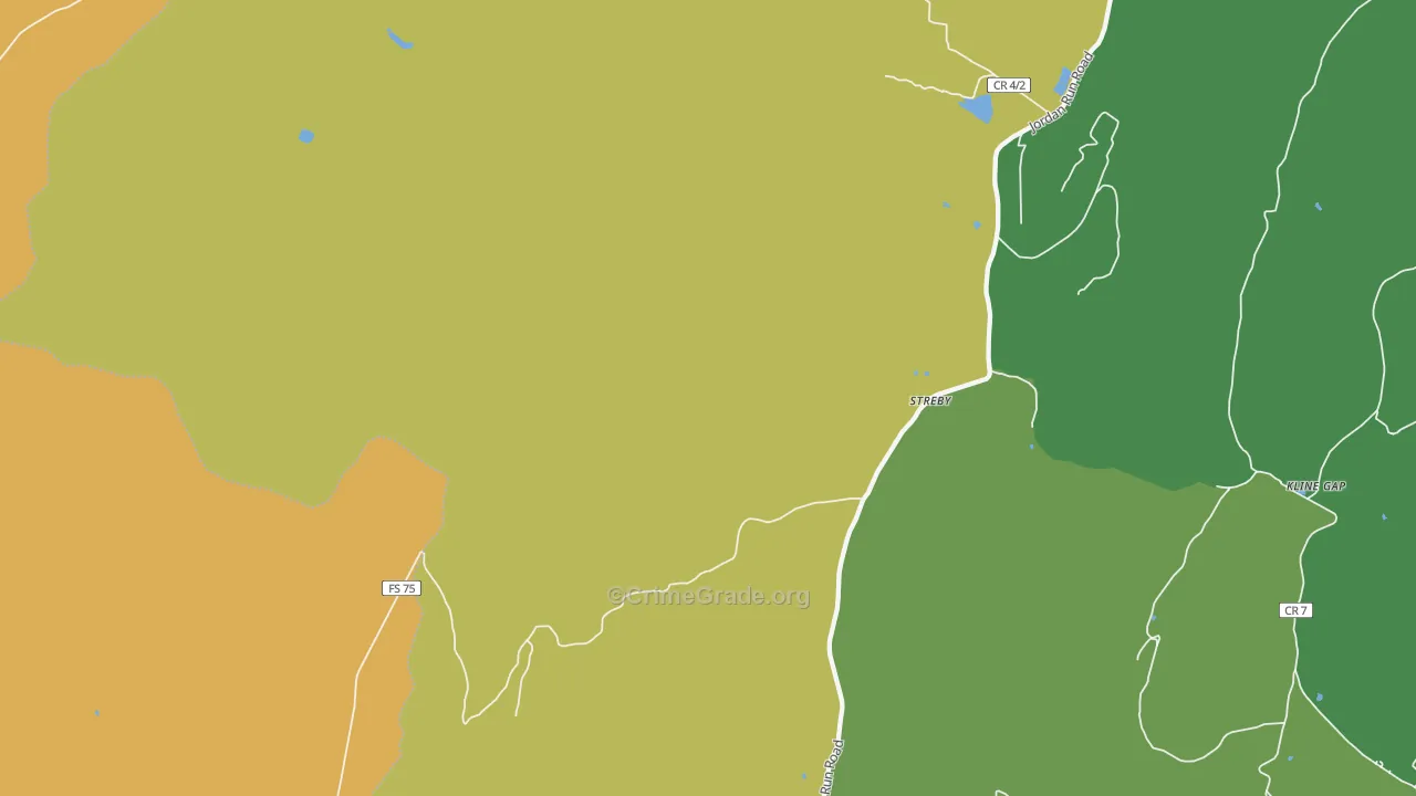 Streby, WV Map of Theft Rates
