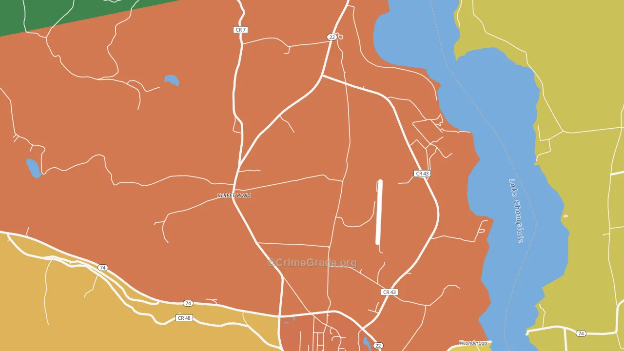 Street Road, NY Map of Theft Rates