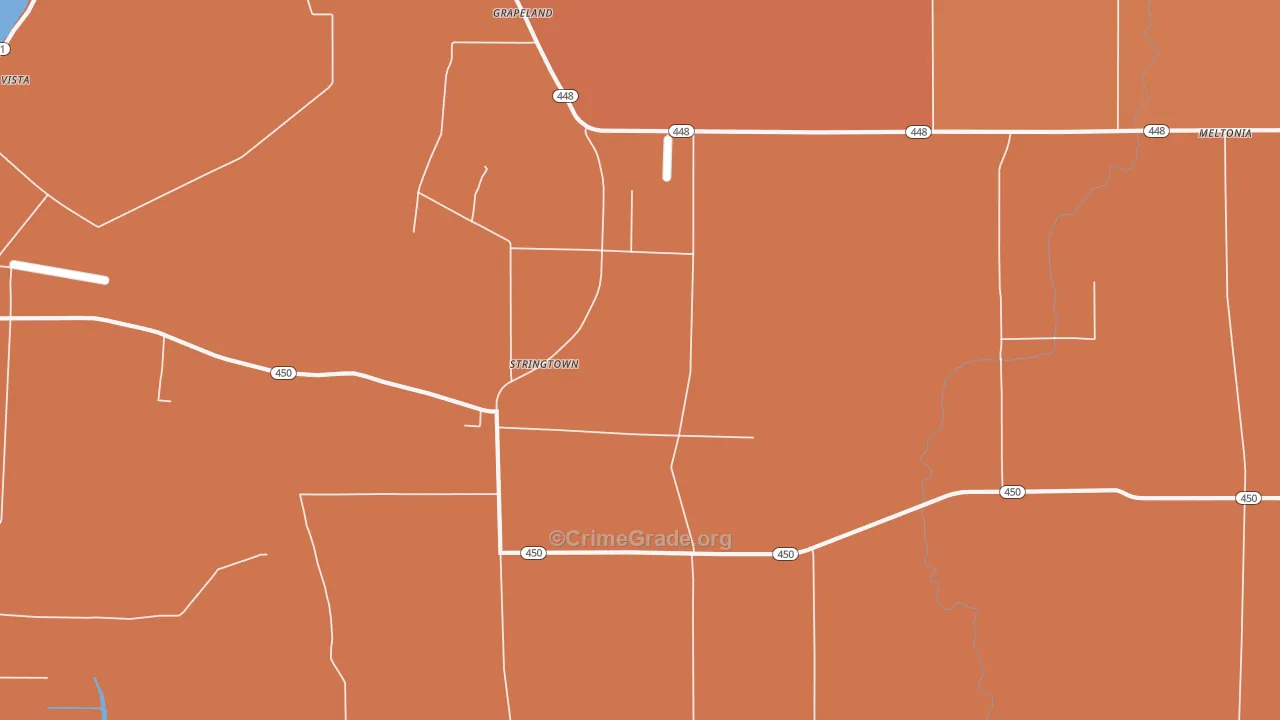 Stringtown, MS Map of Theft Rates