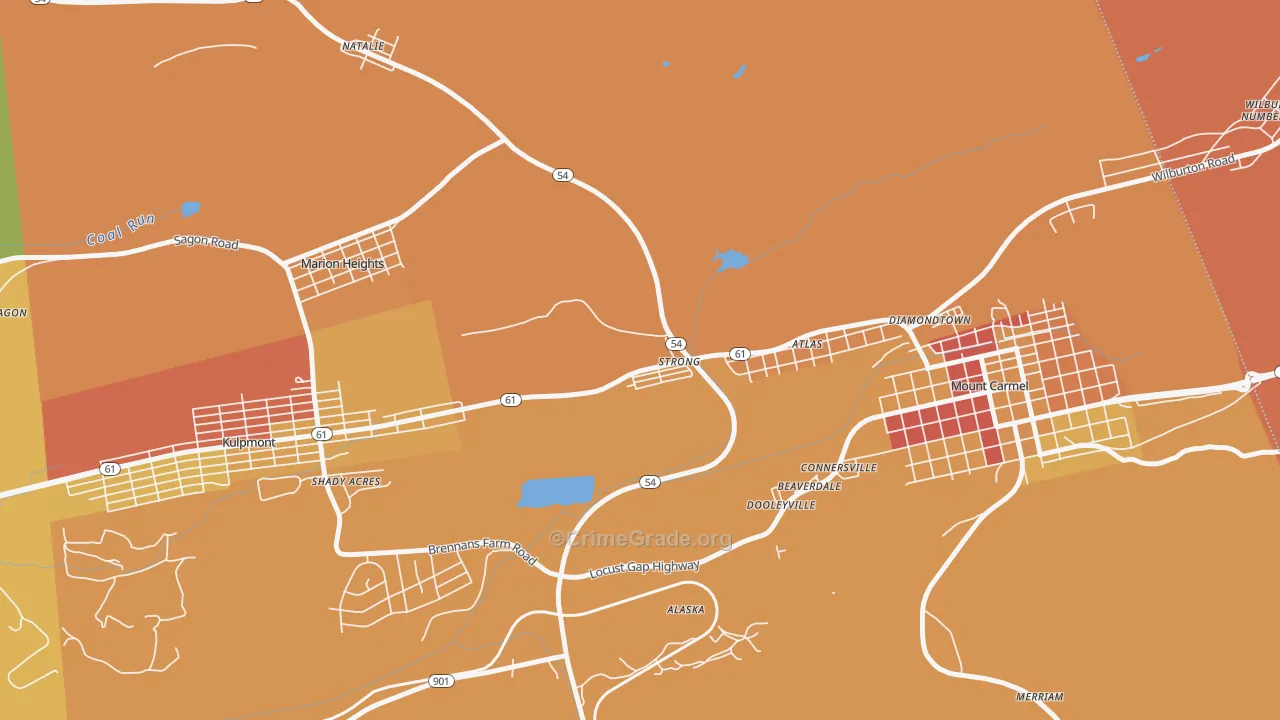 Strong, PA Map of Theft Rates