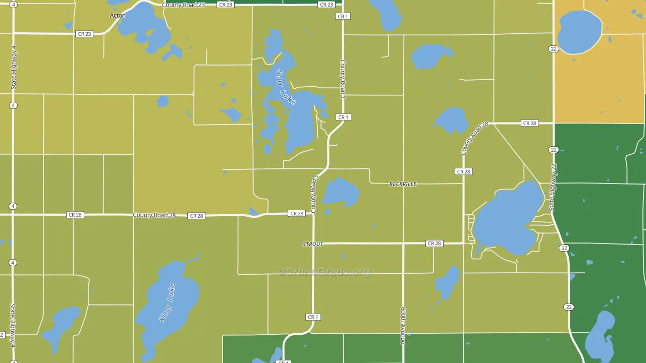 Strout, MN Map of Theft Rates