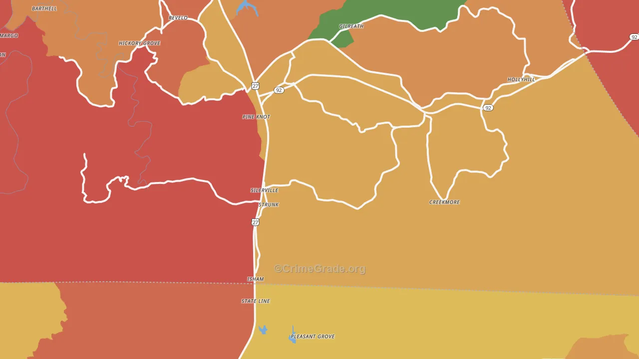 Strunk, KY Map of Theft Rates