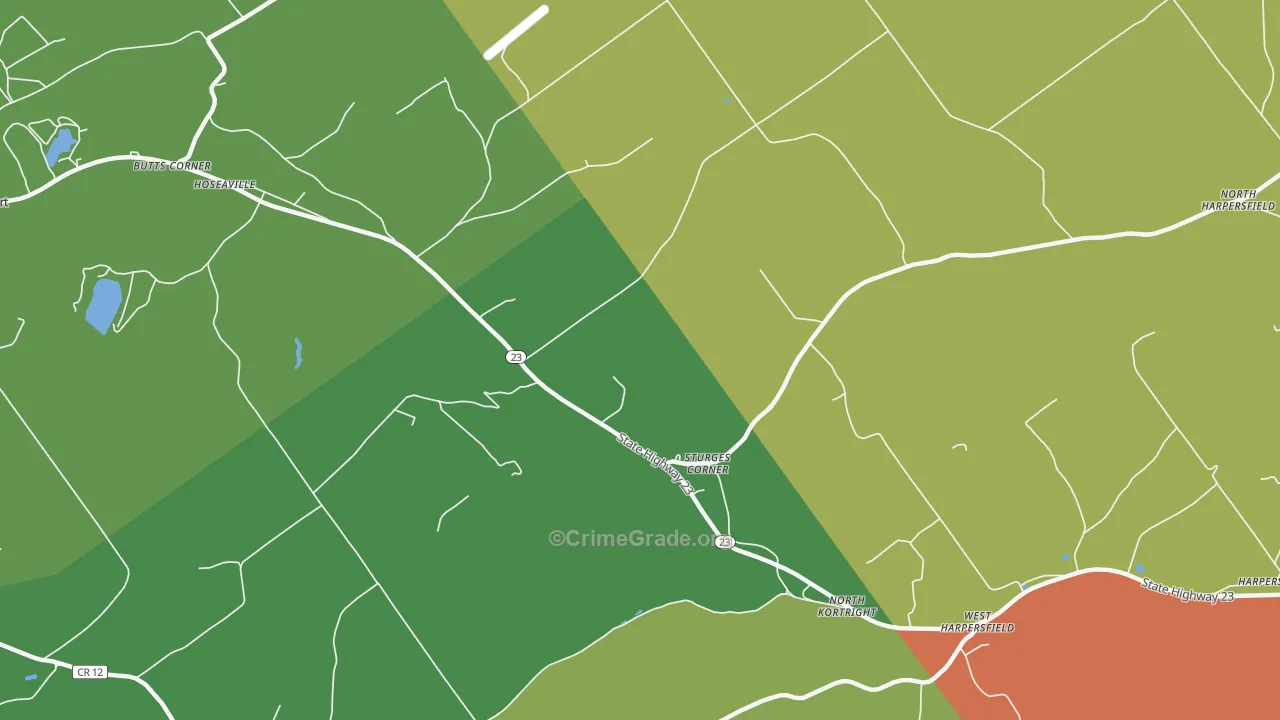 Sturges Corner, NY Map of Theft Rates