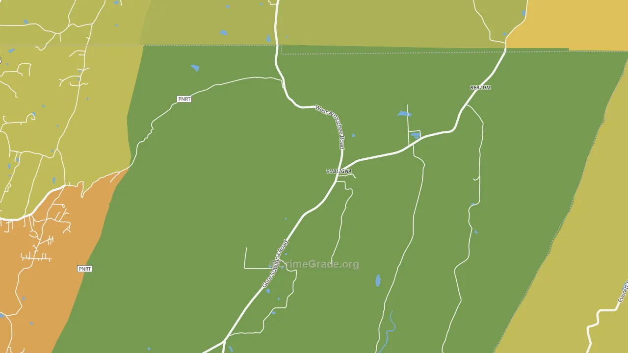 Subligna, GA Map of Theft Rates