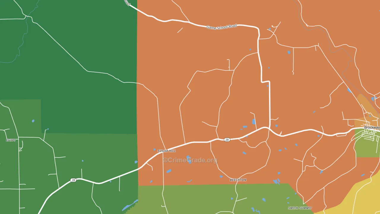 Sugar Hill, PA Map of Theft Rates