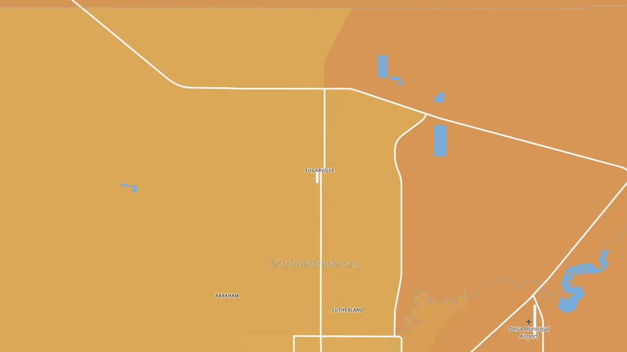 Sugarville, UT Map of Theft Rates