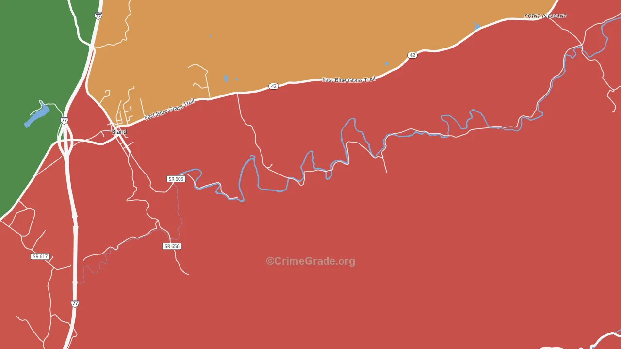 Suiter, VA Map of Theft Rates