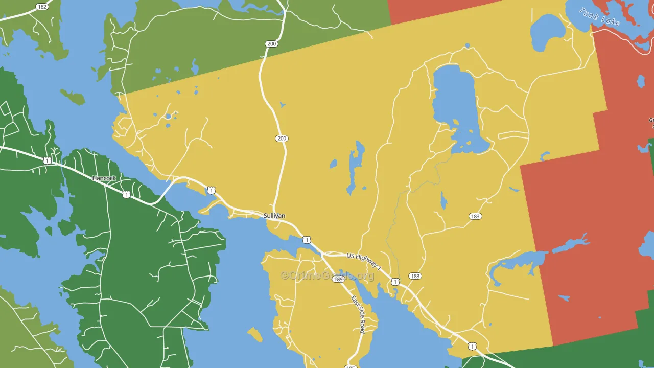 Sullivan, ME Map of Theft Rates