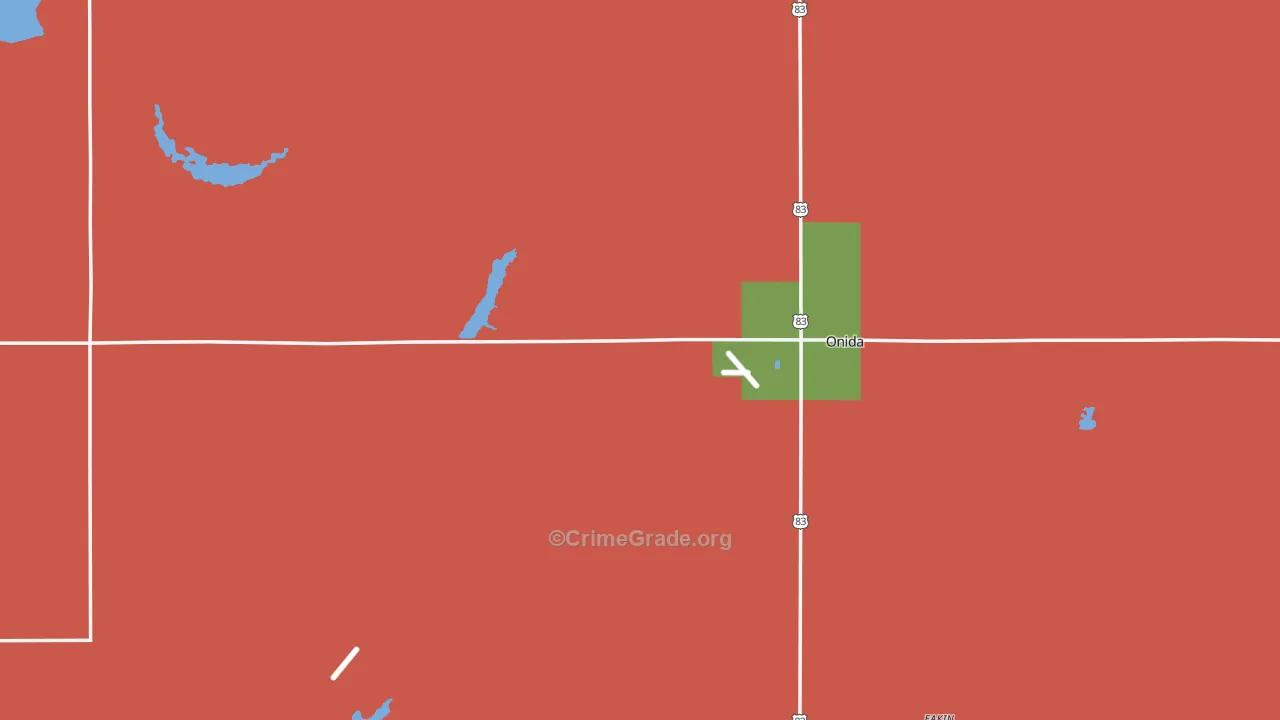 Sully County, SD Map of Theft Rates