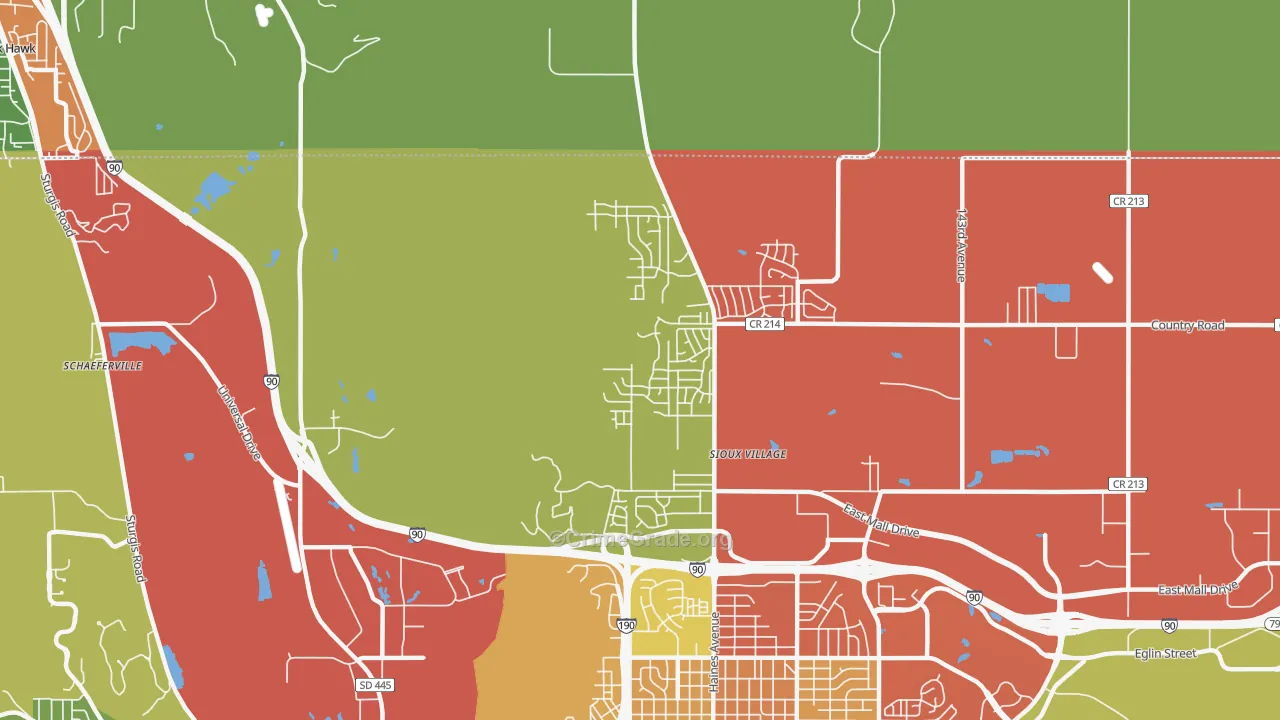 Sulphur, SD Map of Theft Rates