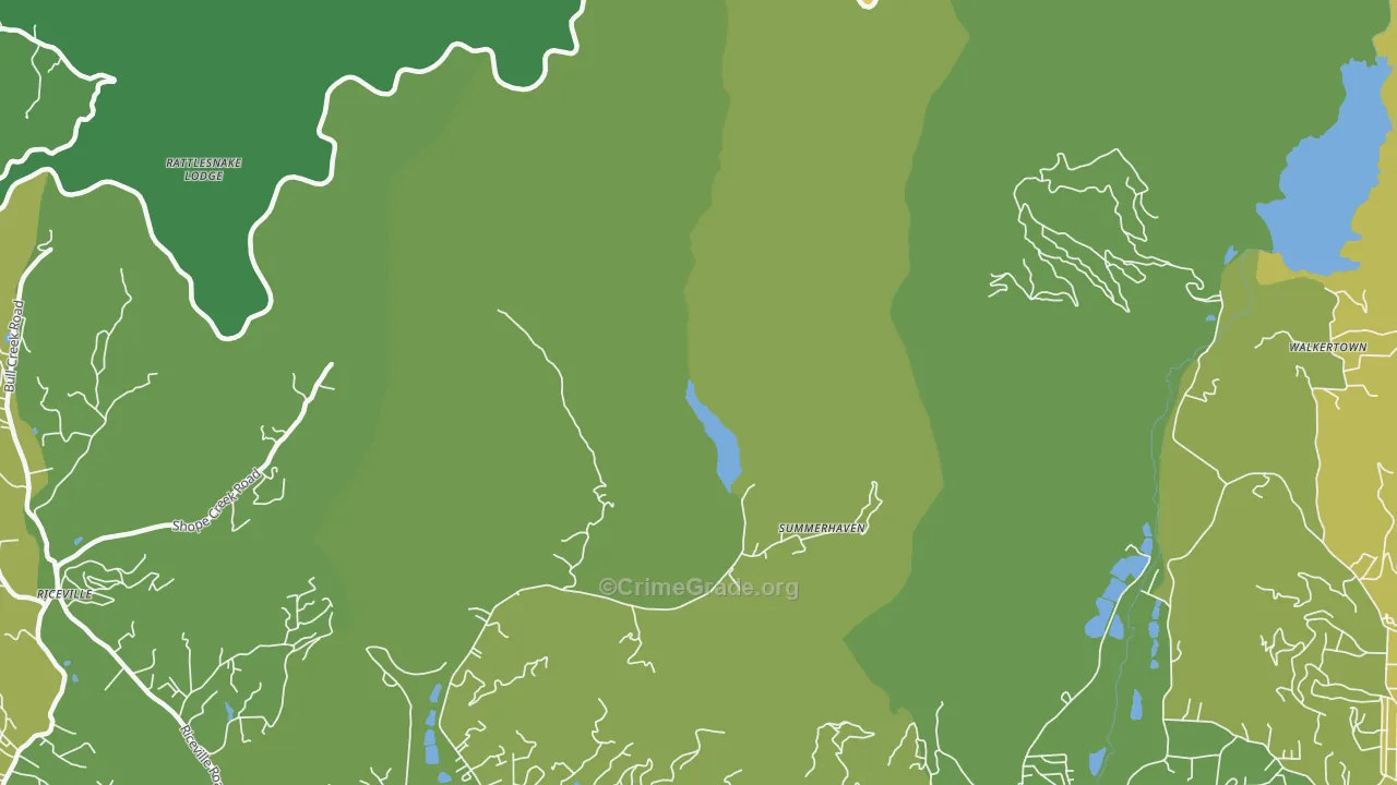 Summerhaven, NC Map of Theft Rates