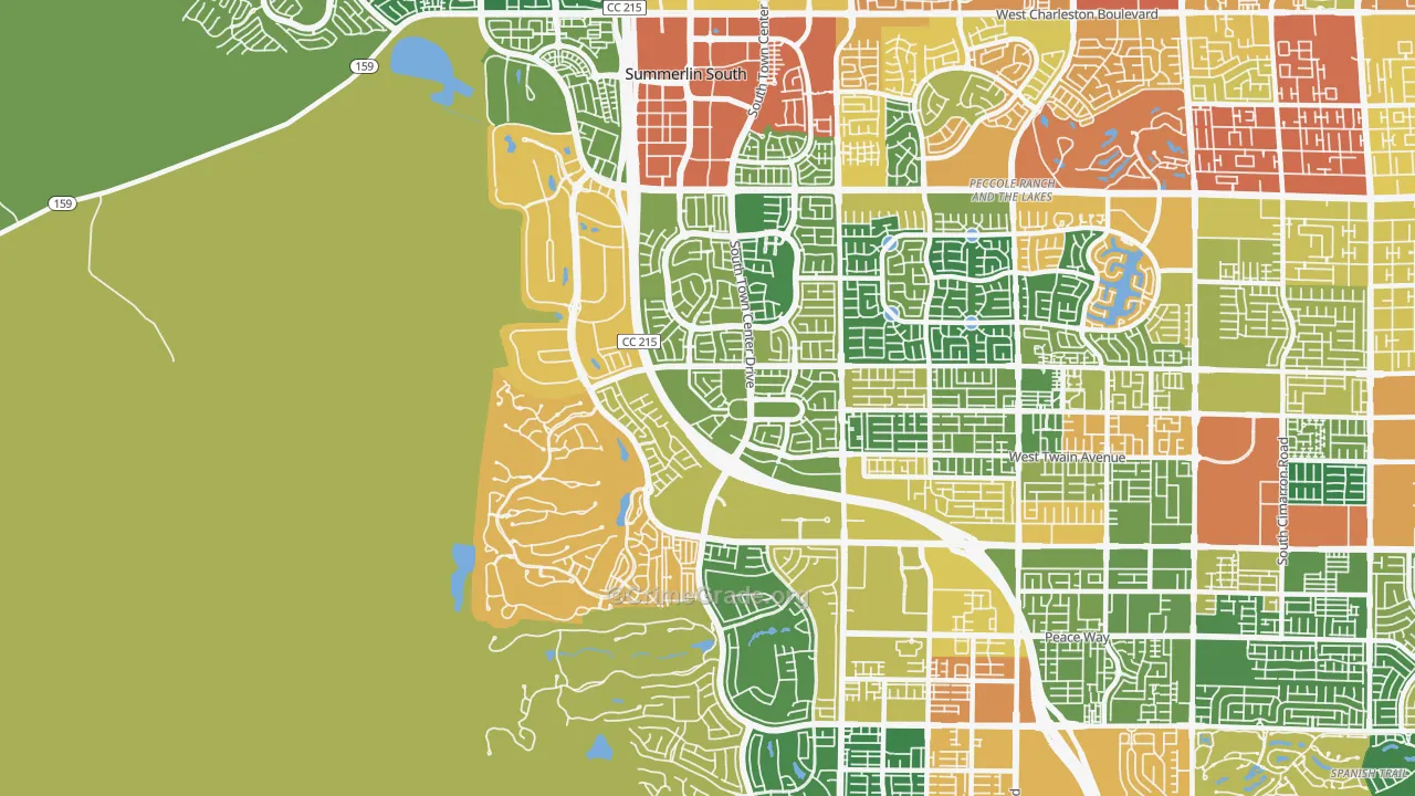Summerlin South, NV Map of Theft Rates
