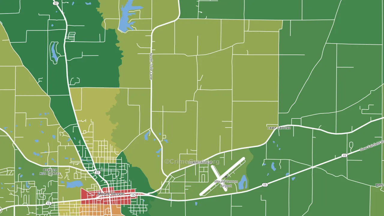 Summersville, IL Map of Theft Rates