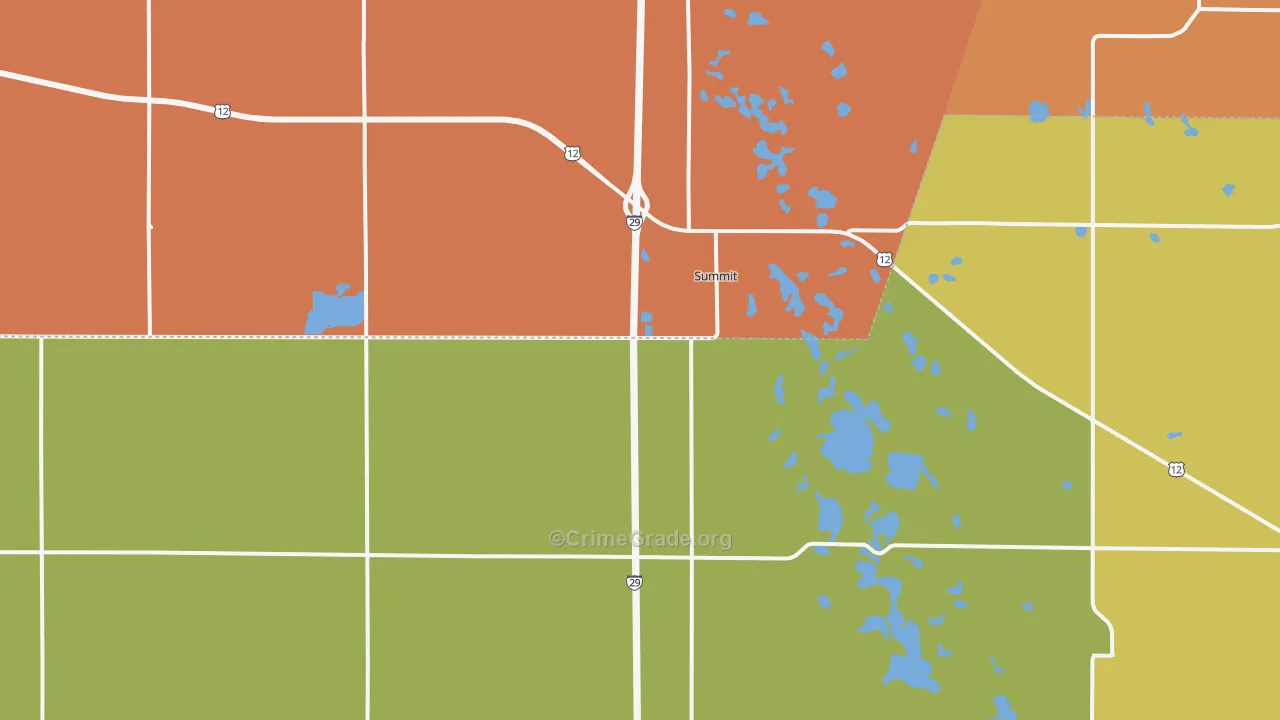 Summit, SD Map of Theft Rates