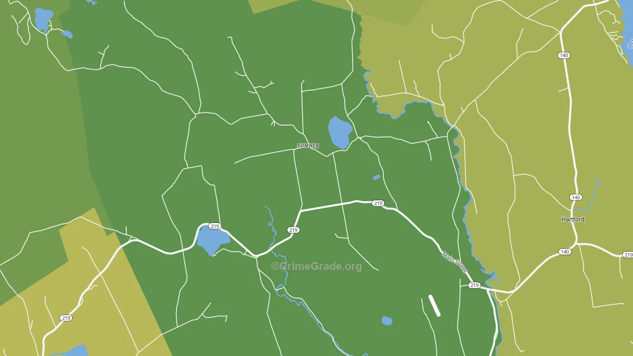 Sumner, ME Map of Theft Rates