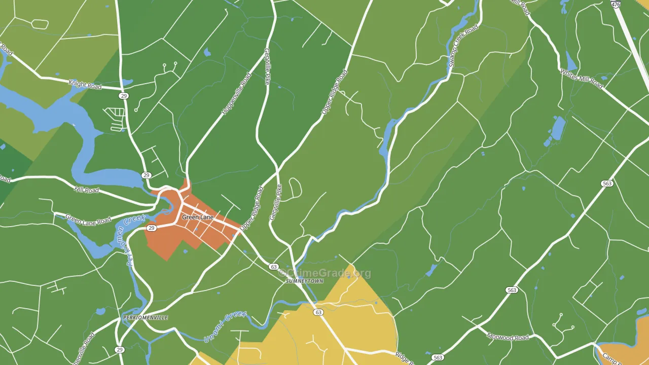 Sumneytown, PA Map of Theft Rates