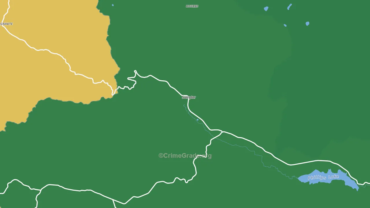 Sumpter, OR Map of Theft Rates