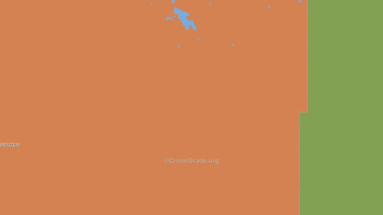 Sun Prairie, MT Map of Theft Rates