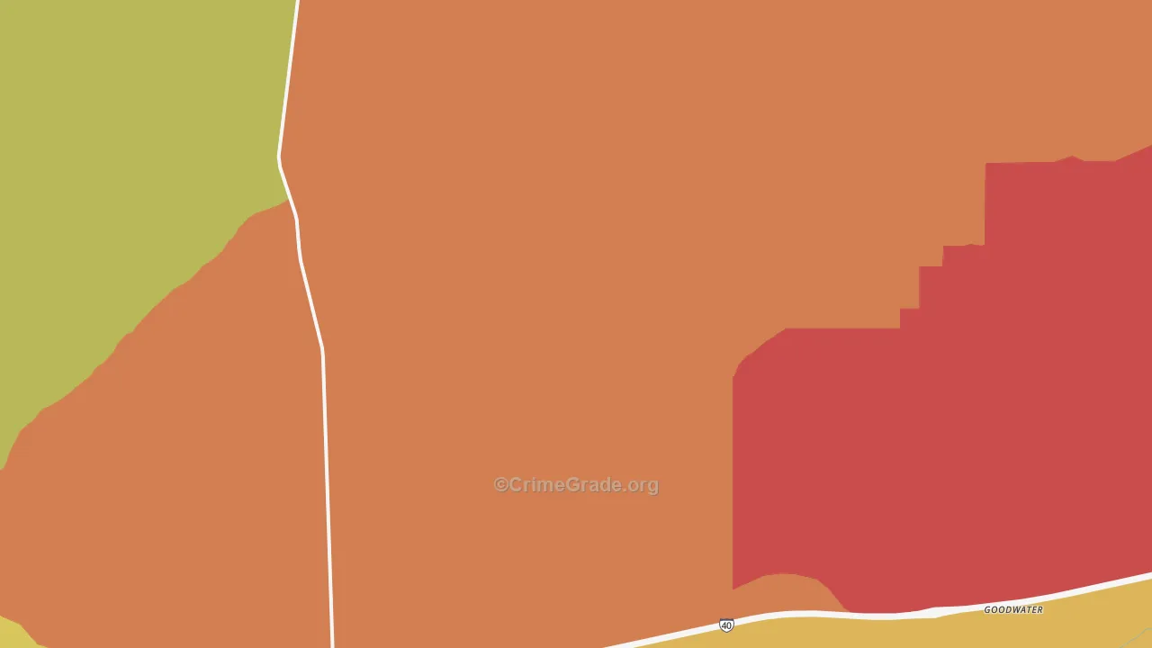 Sun Valley, AZ Map of Theft Rates