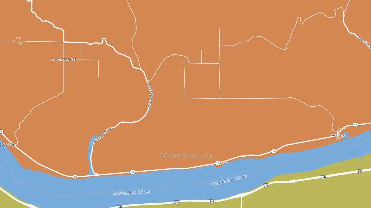 Sundale, WA Map of Theft Rates