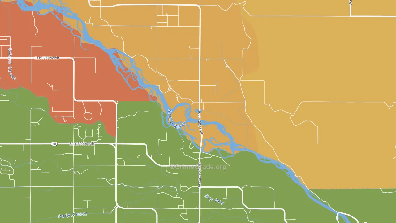 Sunnydell, ID Map of Theft Rates