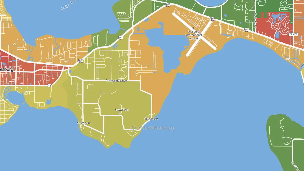 Sunnyside, FL Map of Theft Rates