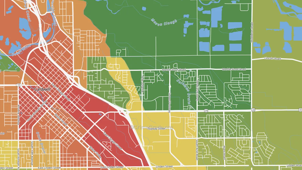 Sunnyslope, ID Map of Theft Rates